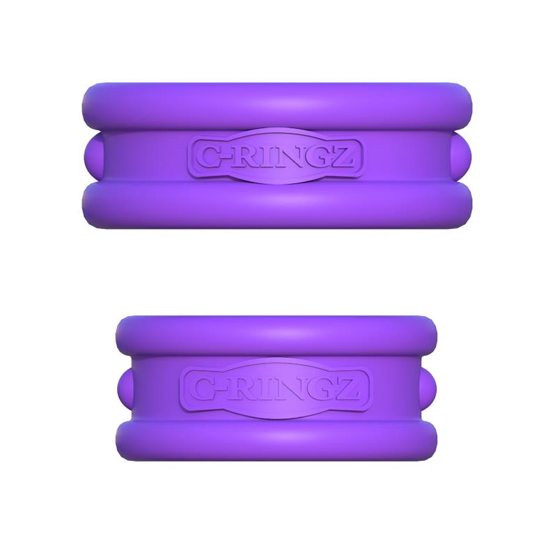 Fantasy C-Ringz Max-Width Silicone Rings Purple - UABDSM