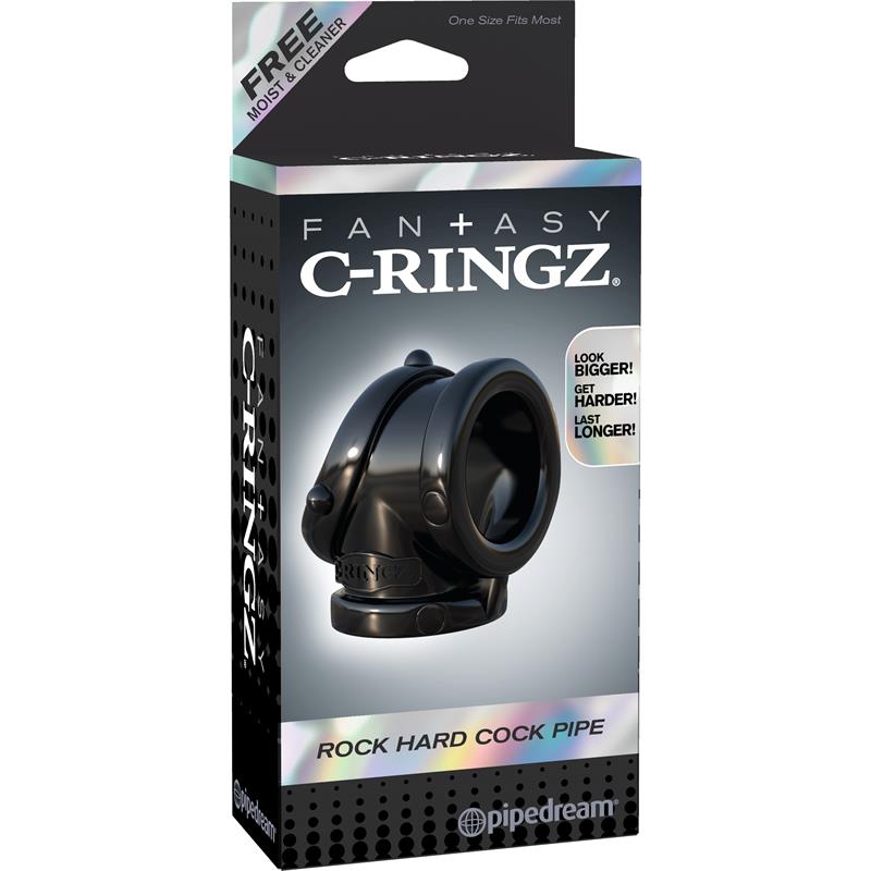 Fantasy C-Ringz Rock Hard Cock Pipe Black - UABDSM