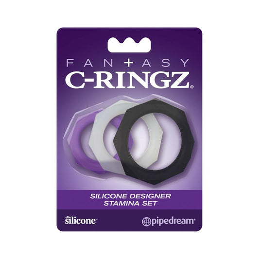 Fantasy C-Ringz Silicone Designer Stamina Set Purple - UABDSM