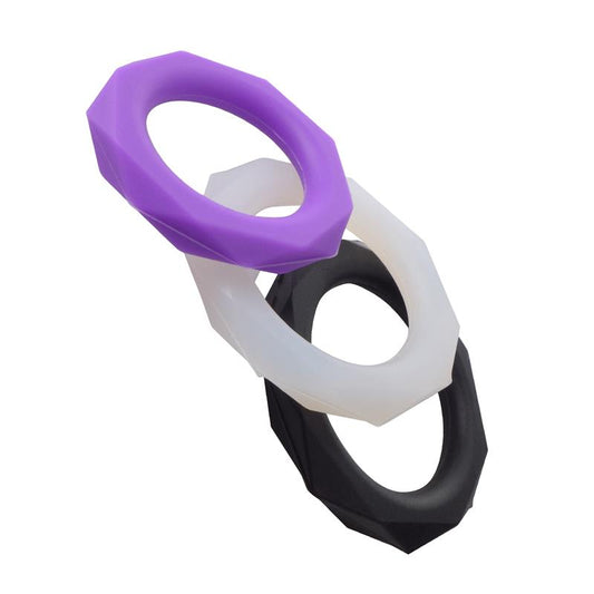 Fantasy C-Ringz Silicone Designer Stamina Set Purple - UABDSM