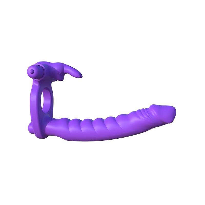 Fantasy C-Ringz Silicone Double Penetrator Rabbit Purple - UABDSM