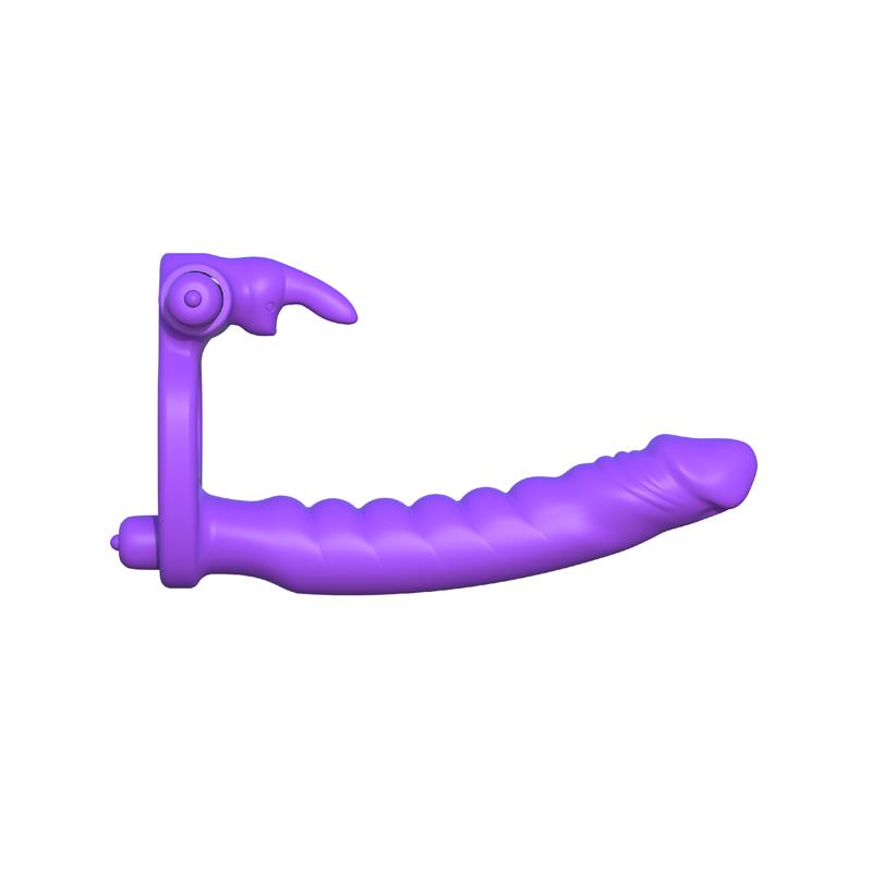 Fantasy C-Ringz Silicone Double Penetrator Rabbit Purple - UABDSM