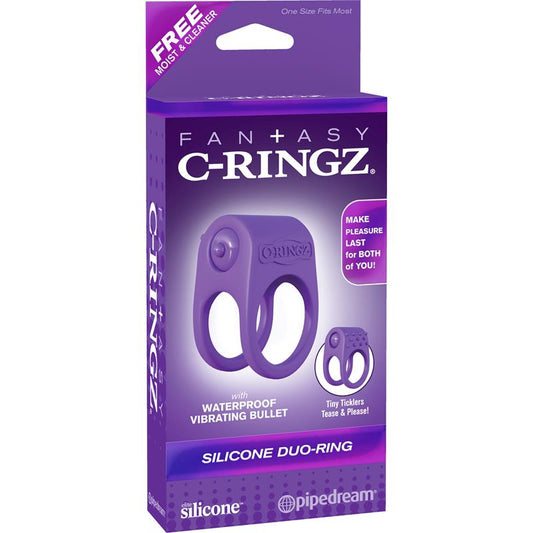 Fantasy C-Ringz Silicone Duo Ring Purple - UABDSM