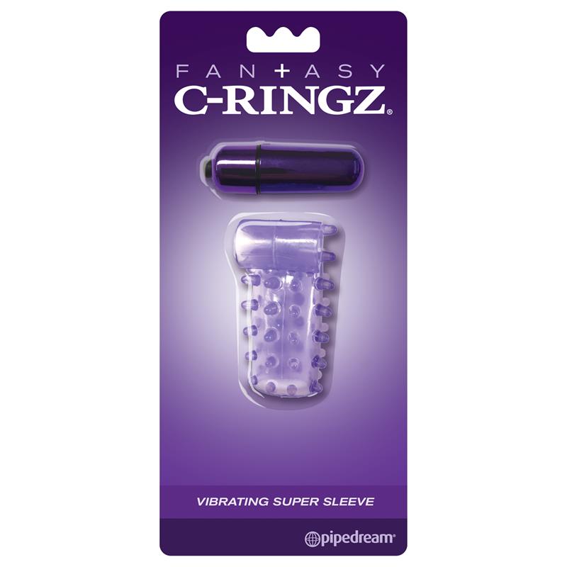 Fantasy C-Ringz Vibrating Cock Sleeve Purple - UABDSM
