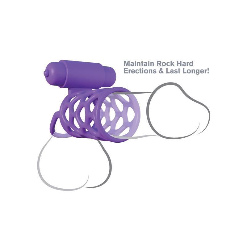 Fantasy C-Ringz Vibrating Couples Cage Purple - UABDSM