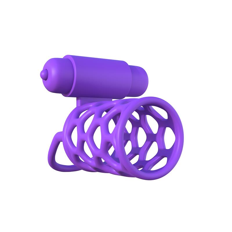 Fantasy C-Ringz Vibrating Couples Cage Purple - UABDSM