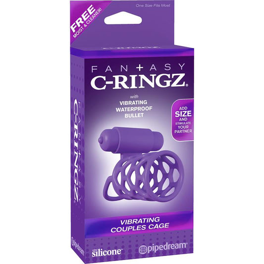 Fantasy C-Ringz Vibrating Couples Cage Purple - UABDSM