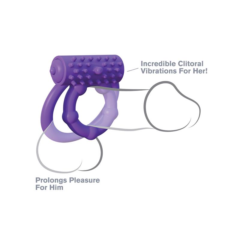 Fantasy C-Ringz Vibrating Prolong Performance Ring  Purple - UABDSM