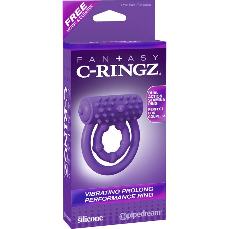 Fantasy C-Ringz Vibrating Prolong Performance Ring  Purple - UABDSM