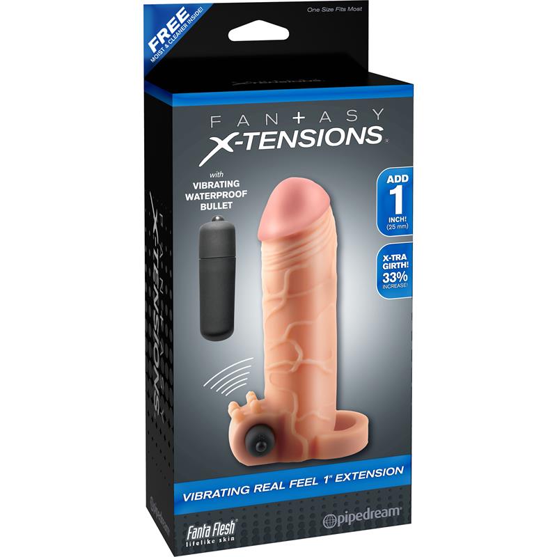 Fantasy X-tensions Vibrating Real Feel 25 cm - Flesh - UABDSM