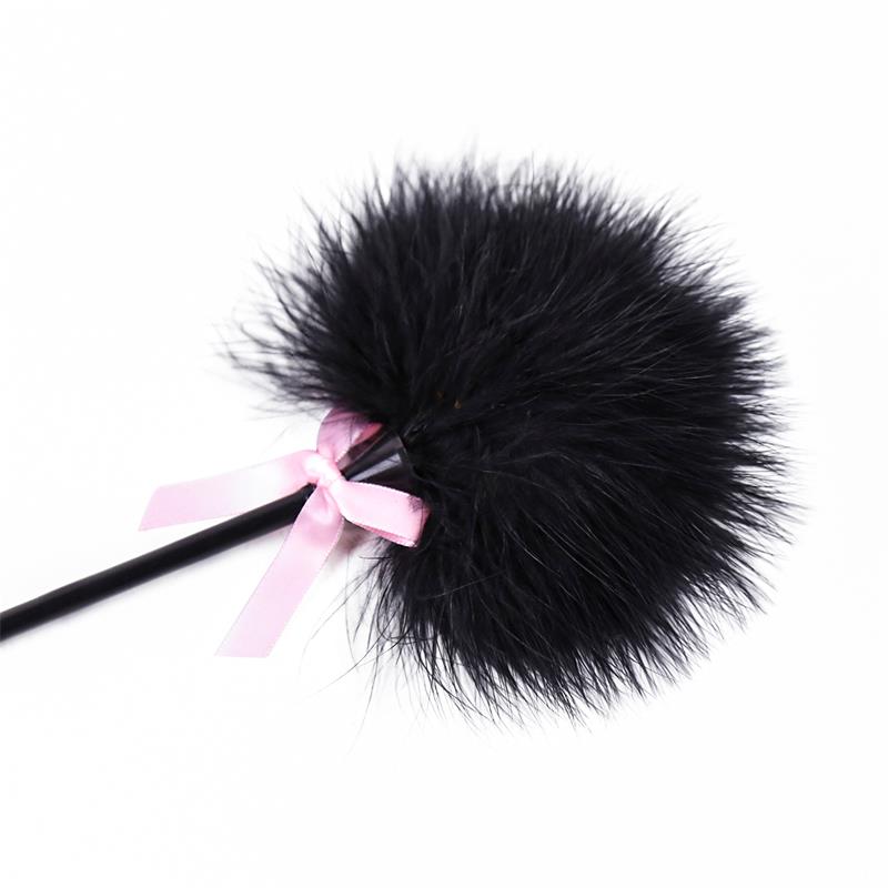 Feather Tickler and Paddle 2 in 1 29 cm Black - UABDSM