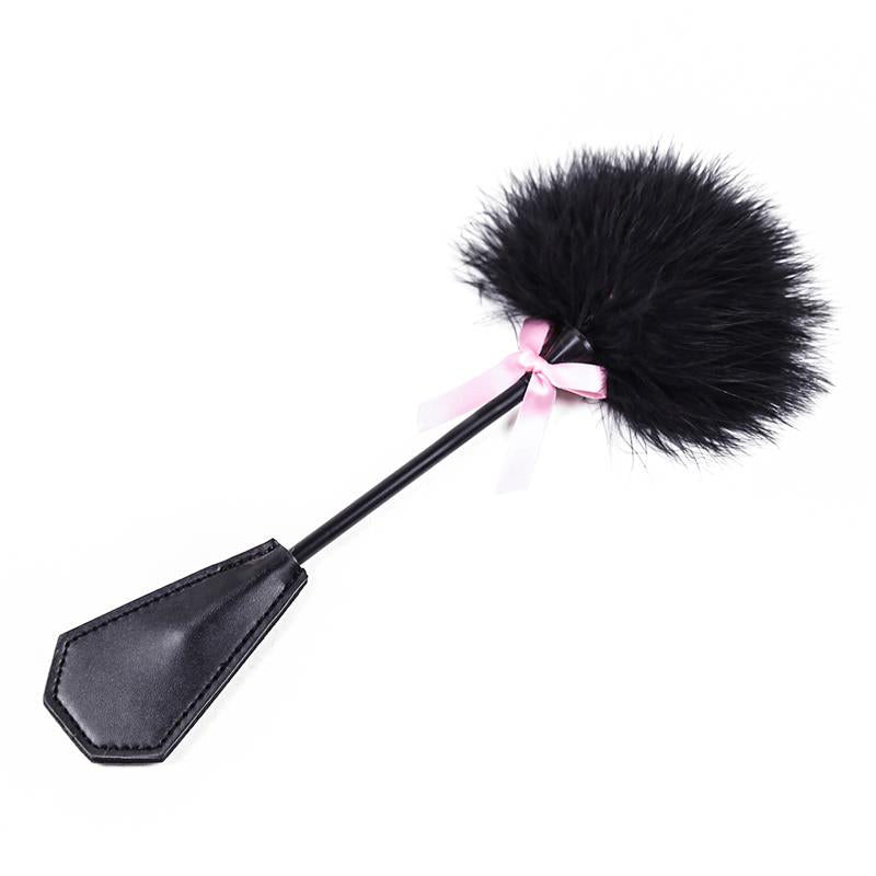 Feather Tickler and Paddle 2 in 1 29 cm Black - UABDSM