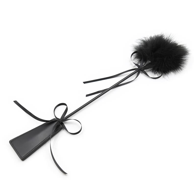 Feather Tickler and Paddle 49 cm Black - UABDSM