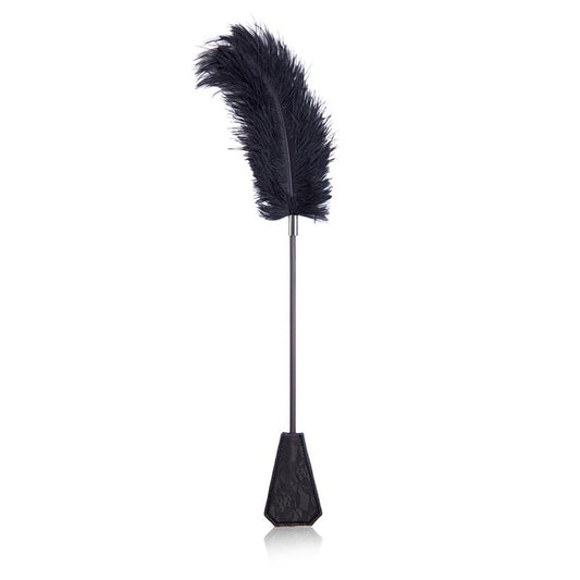 Feather Tickler and Paddle with Lace 2 in 1 56 cm Black - UABDSM
