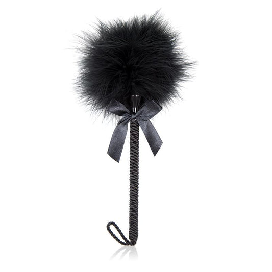 Feather Tickler with Bow 25 cm Black - UABDSM