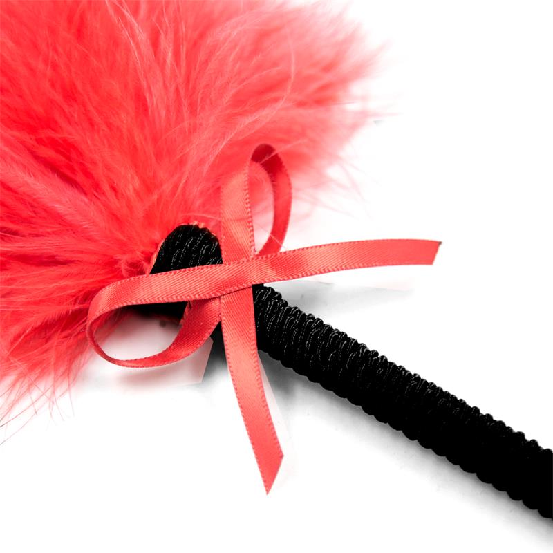 Feather Tickler with Bow 25 cm Red - UABDSM