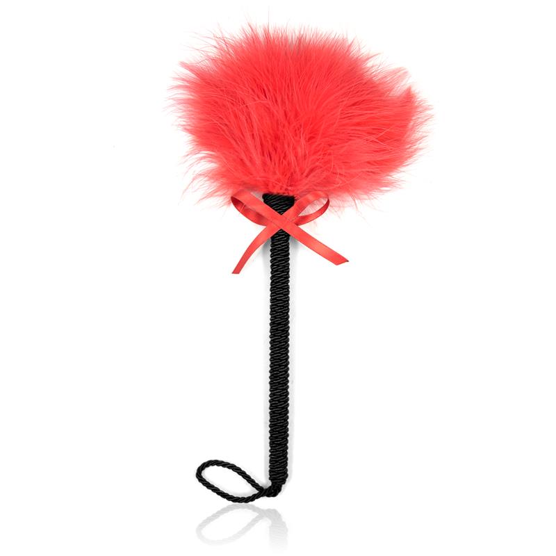 Feather Tickler with Bow 25 cm Red - UABDSM