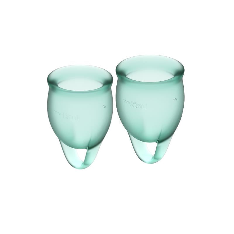 Feel Confident Menstrual Cup Dark Green Clave Pack of 2 - UABDSM