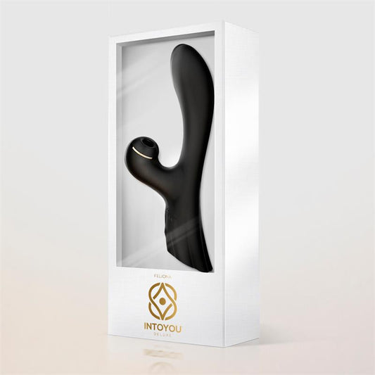 Feliona Vibe and Clitoris Sucker with Touch Control G-Spot Black - UABDSM