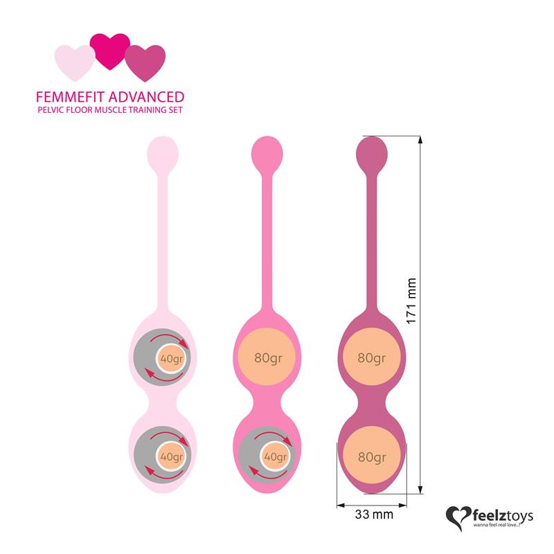 Femmefit Set 3 Advanced Pelvic Floor Exercise Balls - UABDSM