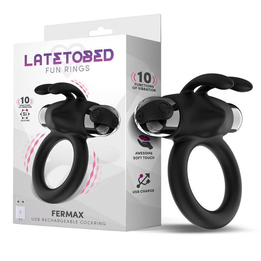 Fermax Vibrating Ring with Rabbit USB Silicone Black - UABDSM