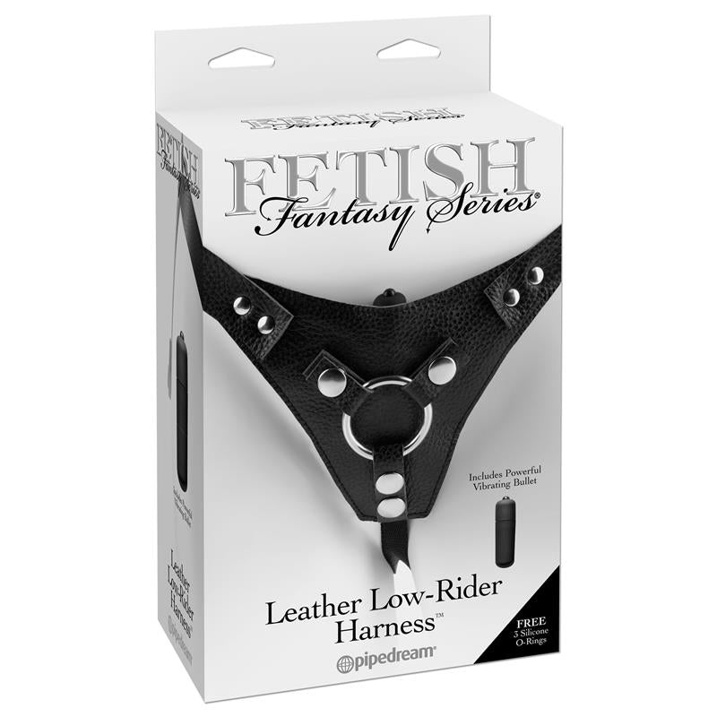 Fetish Fantasy Series Leather Low-Rider Harness-Bl - UABDSM