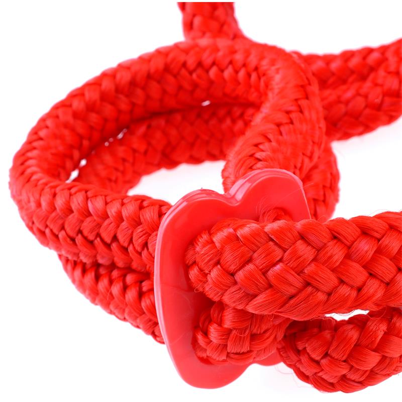Fetish Fantasy Series   Silk Rope Love Cuffs - Red - UABDSM