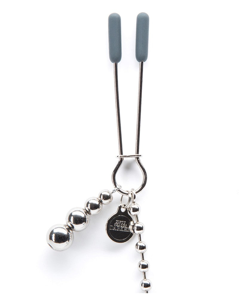 At My Mercy - FSoG Darker Beaded Chain Nipple Clamps - UABDSM