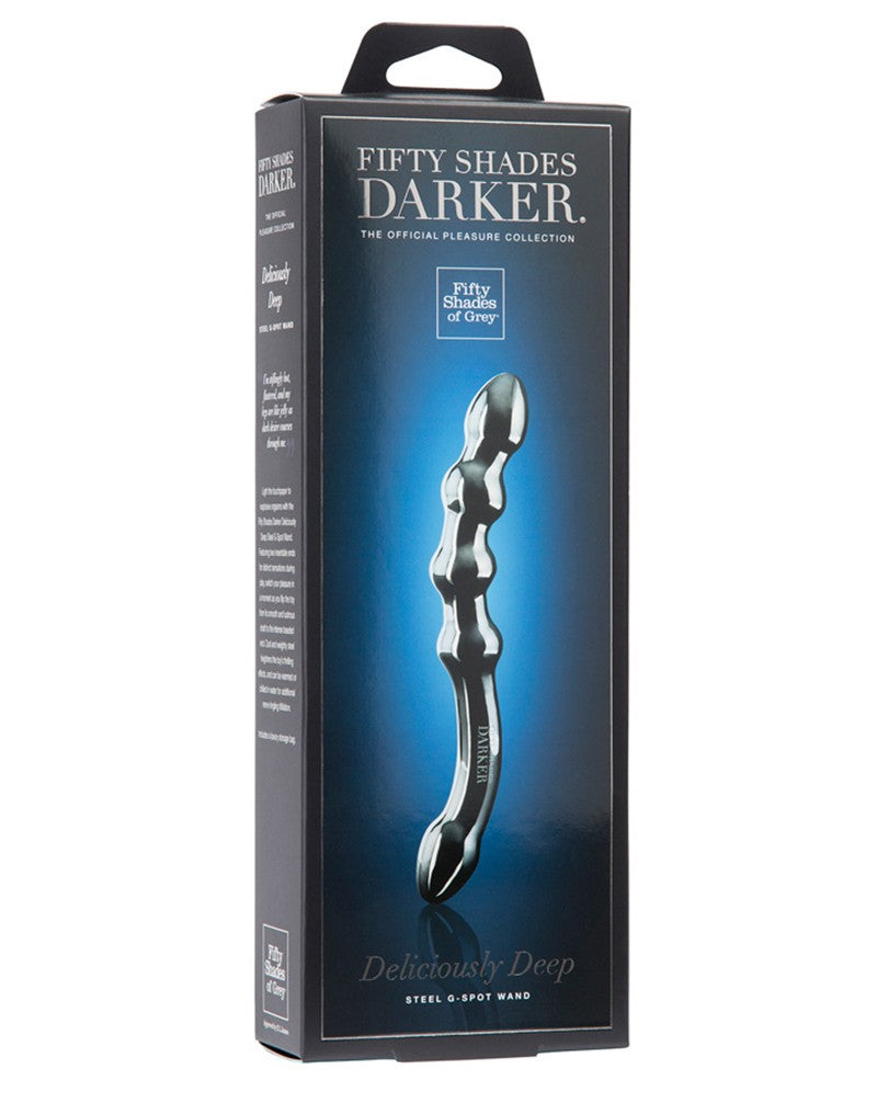 Deliciously Deep - FSoG Darker Steel G-Spot Dildo - UABDSM