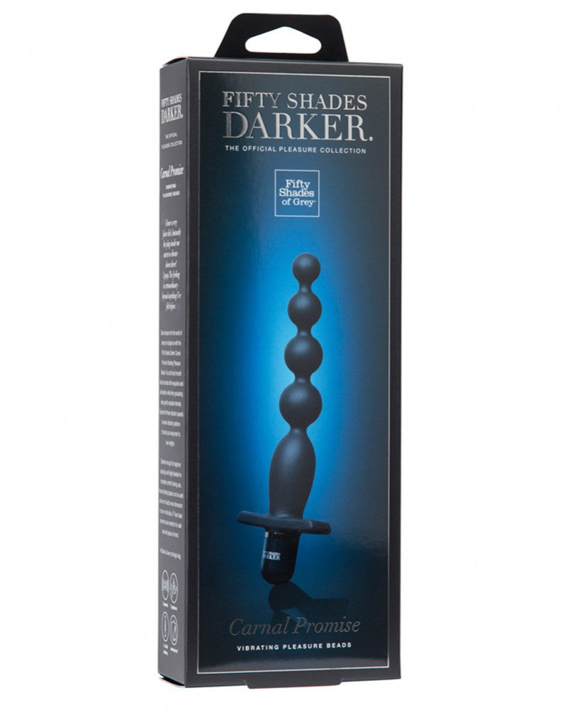 Carnal Promise - FSoG Darker Vibrating Anal Beads - UABDSM