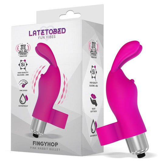 Fingyhop Vibrating Bullet with Rabbit Silicone Pink - UABDSM