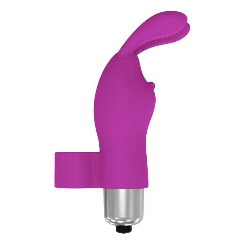 Fingyhop Vibrating Bullet with Rabbit Silicone Purple - UABDSM