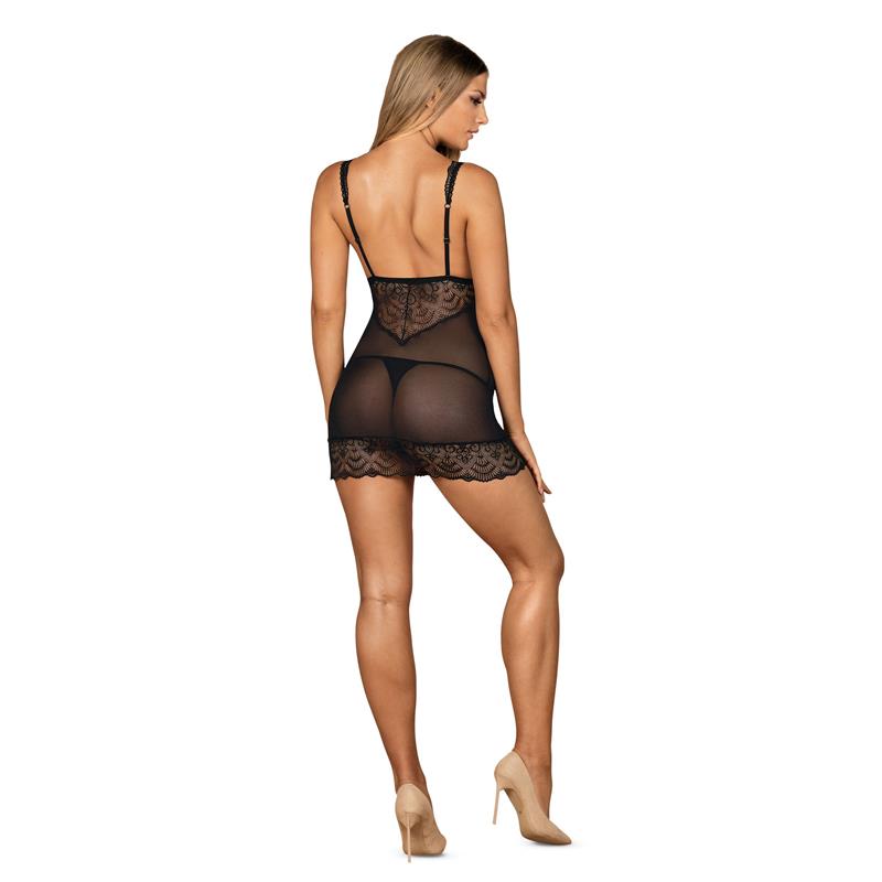 Firella Negligee with Thong Black - UABDSM