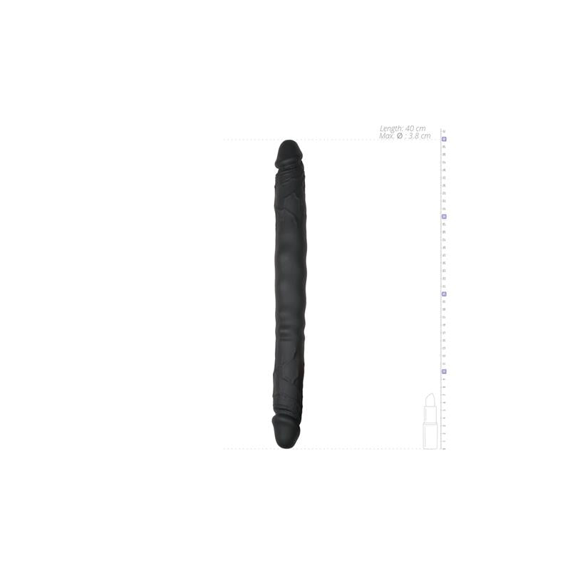 Flexible Silicone Black Double Dildo 40 cm - UABDSM