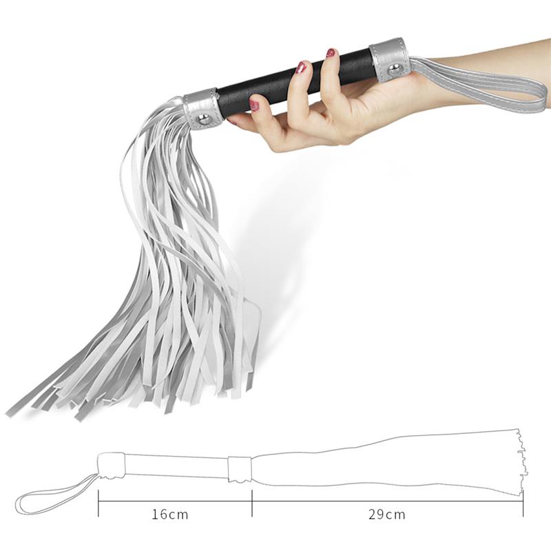 Flogger Faux Leather Silver and Black - UABDSM
