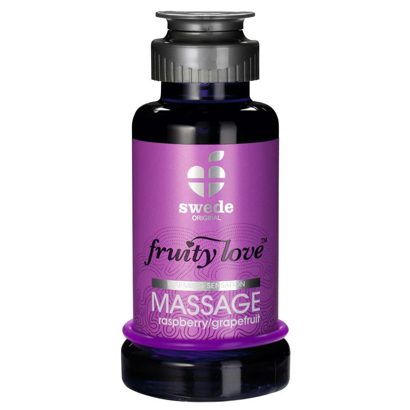 Fruity Love Massage Oil Raspberry and Grapefruit Aroma 100 ml - UABDSM