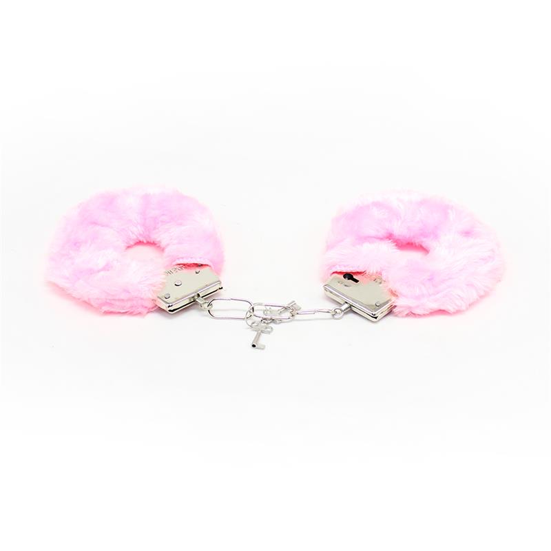 Furry Metal Handcuffs Pink - UABDSM