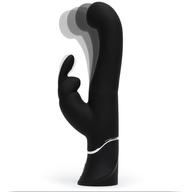 G-Spot Stroker Rabbit Vibrator Black - UABDSM