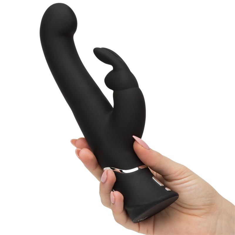 G-Spot Stroker Rabbit Vibrator Black - UABDSM