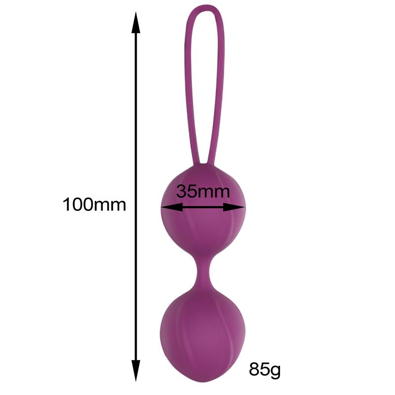 Garbo Double Kegel Ball Silicone Purple - UABDSM