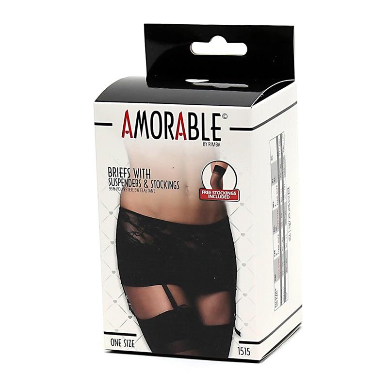 Garter Belt with Panties and Stockings One Size - UABDSM