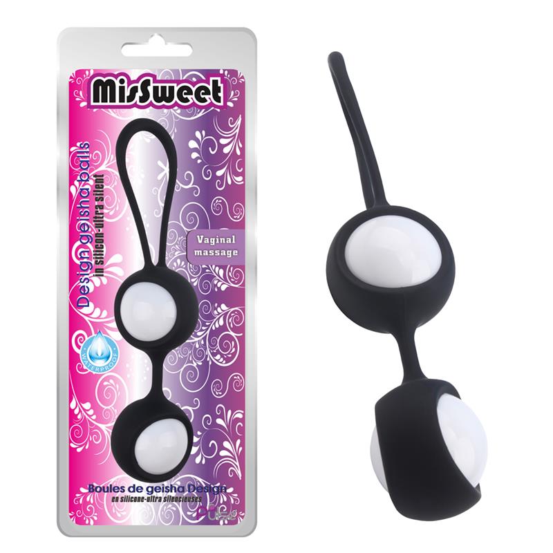Geisha Balls MisSweet 17.7 cm Silicone Black - UABDSM