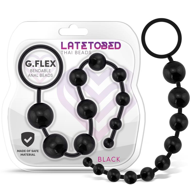 G.Flex Bendable Thai Anal Beads Black - UABDSM