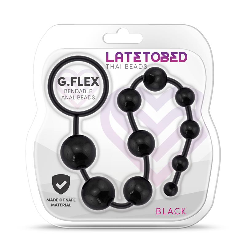 G.Flex Bendable Thai Anal Beads Black - UABDSM
