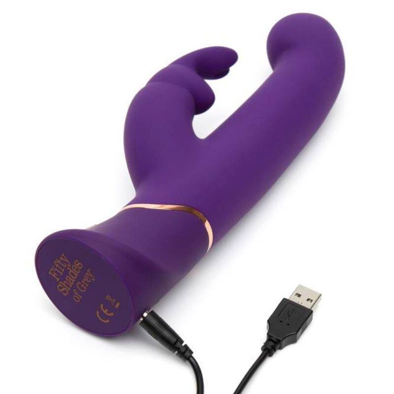 Greedy Girl Vibe with Thrusiting Movements G-Spot Stimulator and Rabbit Purple - UABDSM