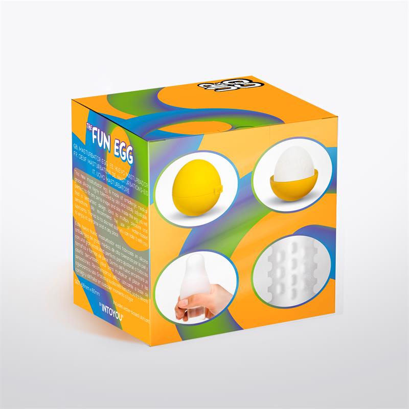 Grovy Masturbator Egg Elastic Silicone Yellow - UABDSM