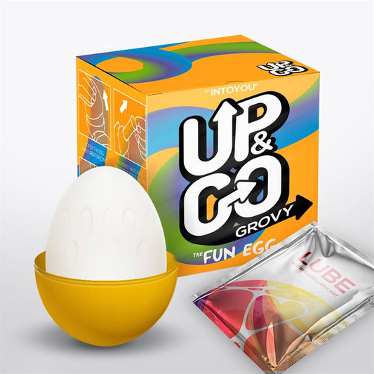 Grovy Masturbator Egg Elastic Silicone Yellow - UABDSM