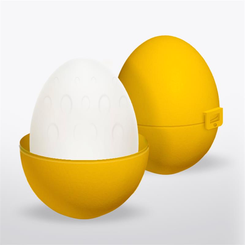 Grovy Masturbator Egg Elastic Silicone Yellow - UABDSM