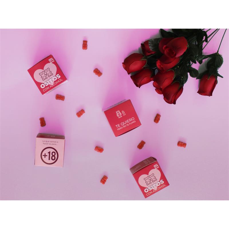 Gummy Bears with Alcohol 15% Strawberry and Gin Flavor 70 gr - UABDSM