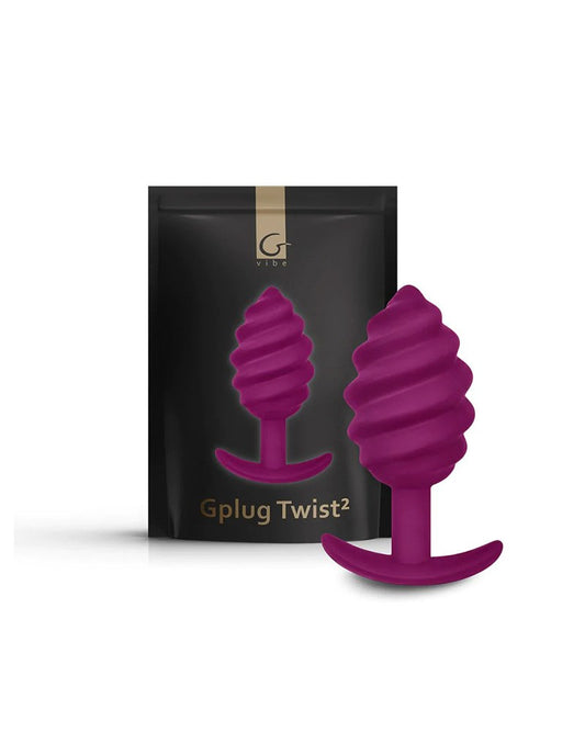 Gvibe - Gplug Twist 2 - Butt Plug - Purple - UABDSM